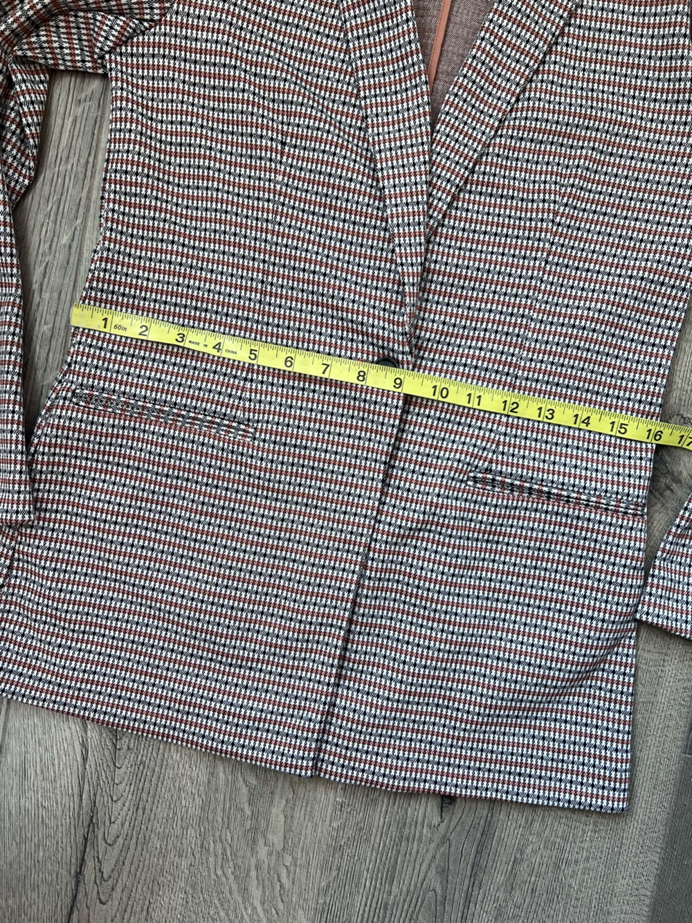 Nine West brown and Black Houndstooth Single-Button Blazer - Picture 5 of 9